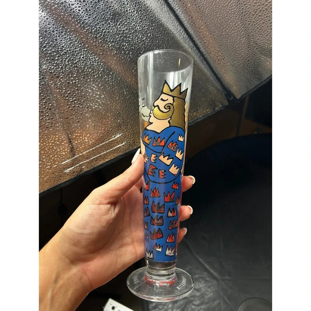NEW Ritzenhoff Martina Schlenke 1999 Beer Glass Tube and 5 Coasters Set 23243